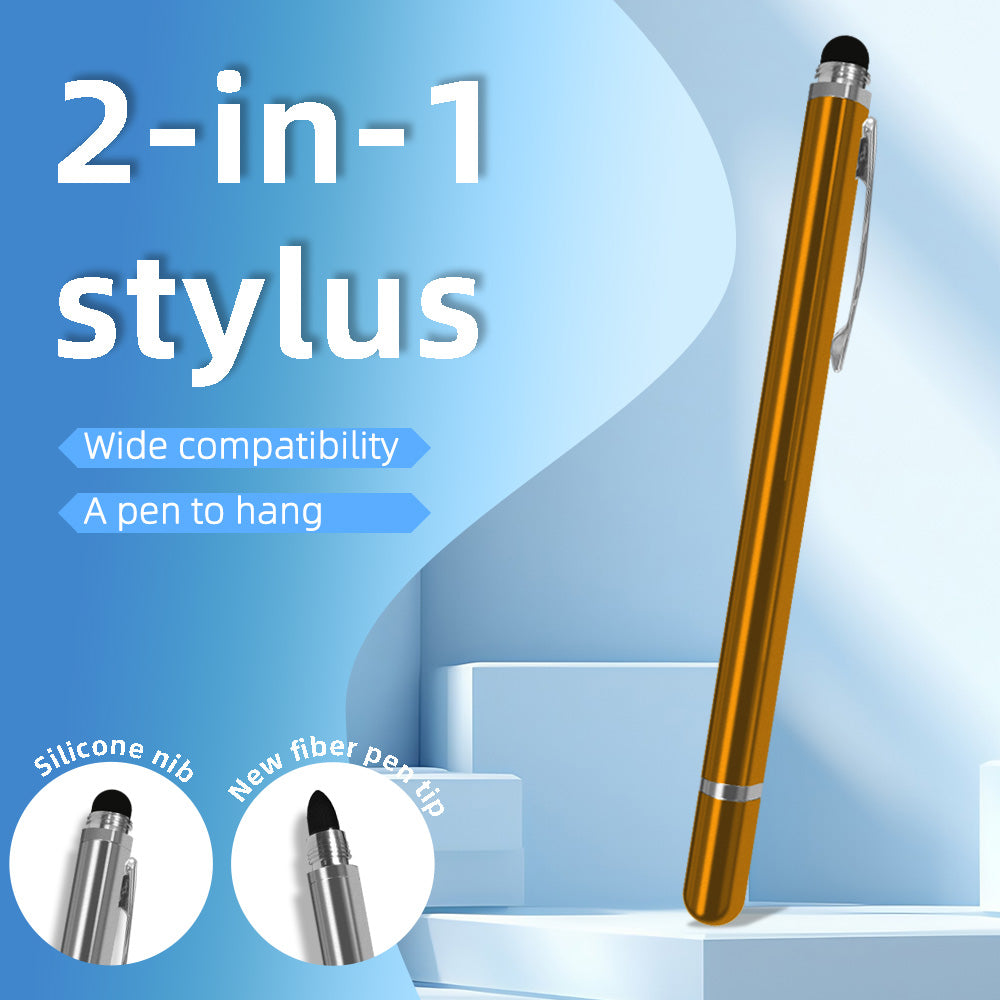 Ultramarine Technology Metal Universal iPhone iPad Samsung  2-in-1 Capacitive Stylus Pen Orange Color