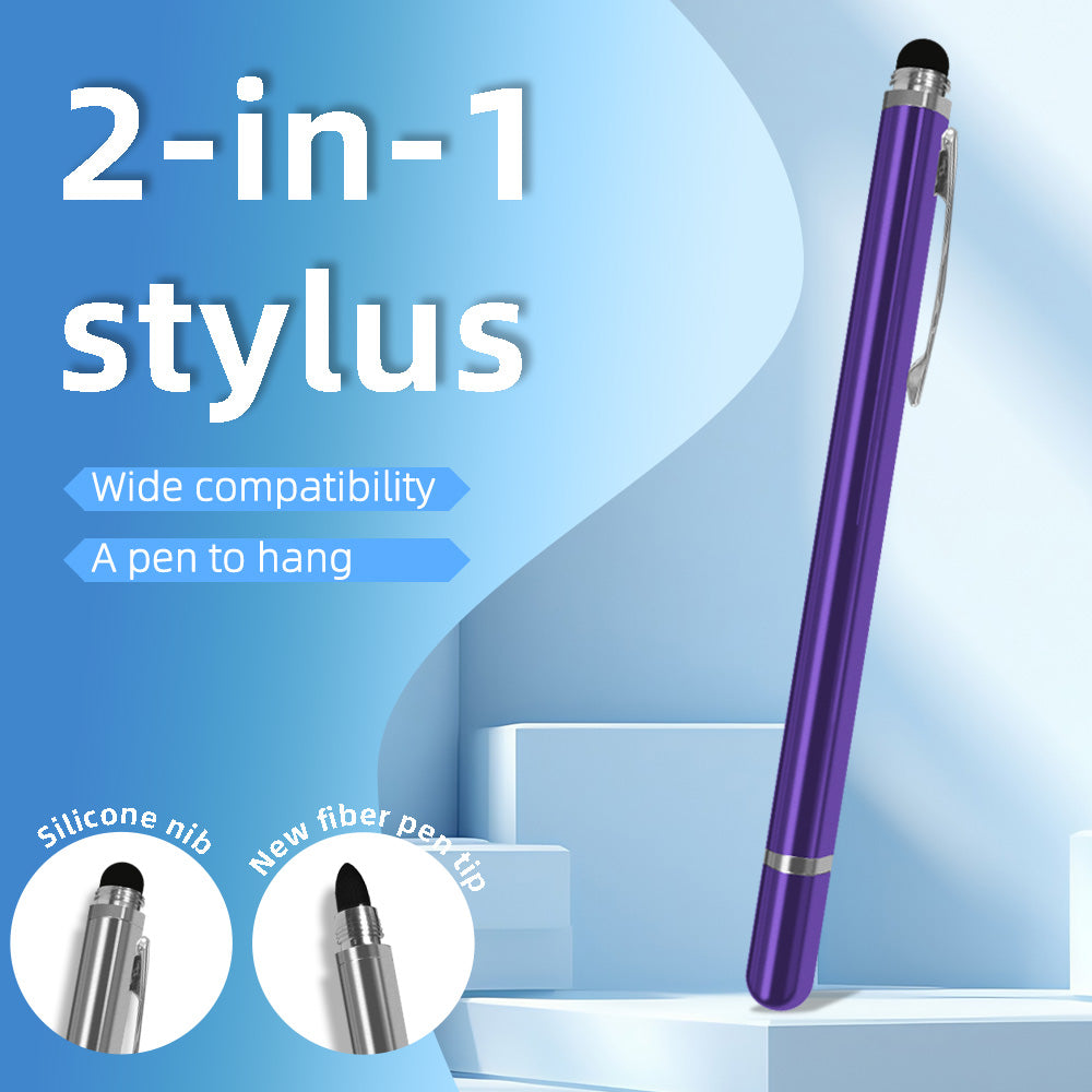 Ultramarine Technology Metal Universal iPhone iPad Samsung  2-in-1 Capacitive Stylus Pen Purple Color