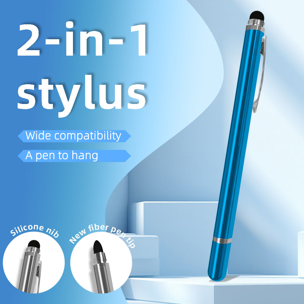 Ultramarine Technology Metal Universal iPhone iPad Samsung  2-in-1 Capacitive Stylus Pen Blue Color