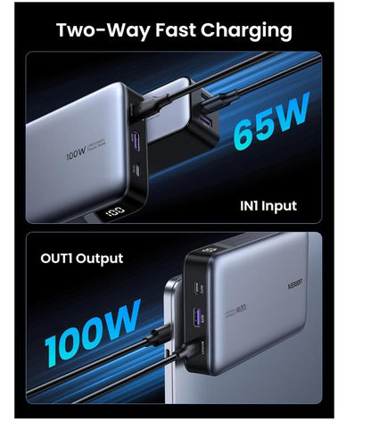 Nexode Portable PD Fast Charger 20000mAh 100W Power Bank 3-Port