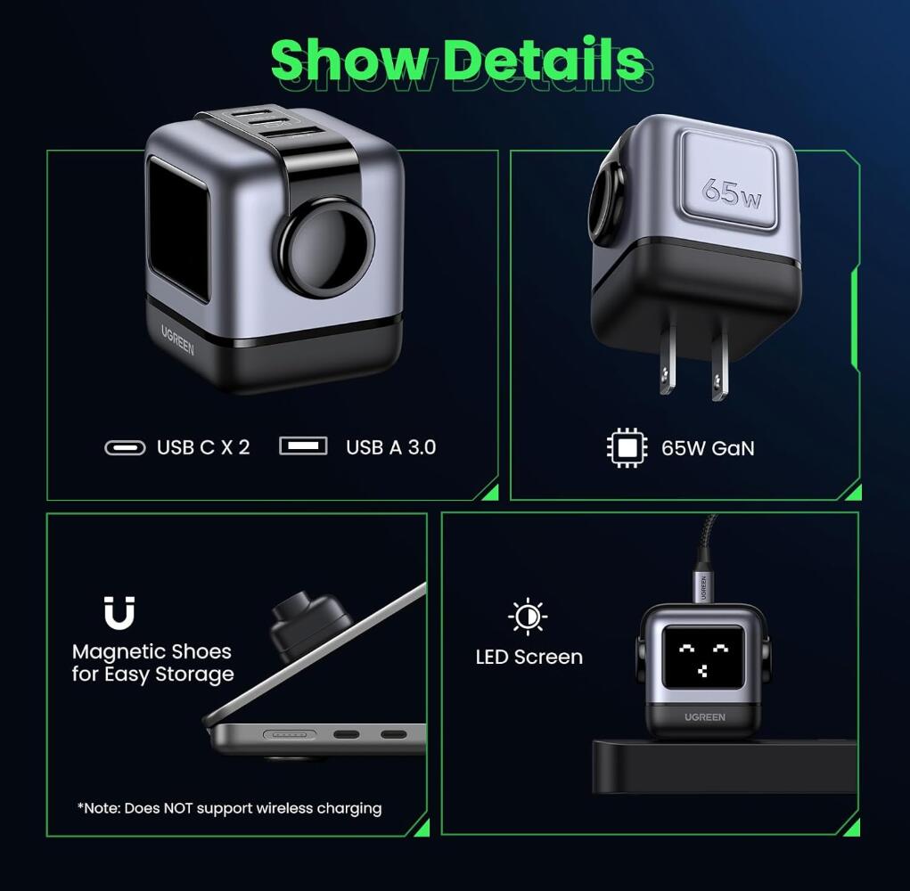 Nexode RG Robot 65W USB-C Charger Adapter 3-Port