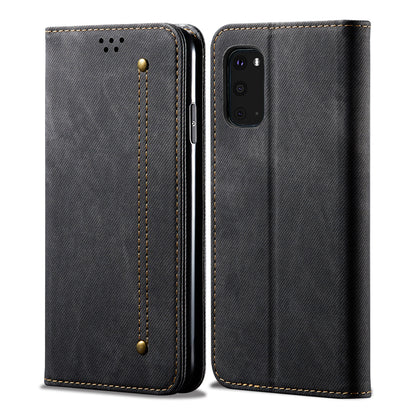 Retro Demin Wallet Leather Galaxy S20 FE Case Frosted TPU Shell