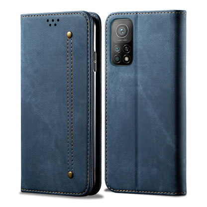 Retro Demin Wallet Leather Samsung Galaxy A42 Case Frosted TPU Shell