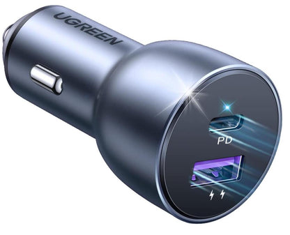 PD Fast Charging 30W USB-C Car Charger 2-Port SCP 22.5W