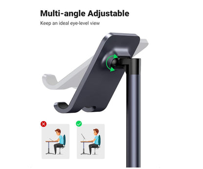 Phone Stand Desk Adjustable Holder Weighted Base Secure