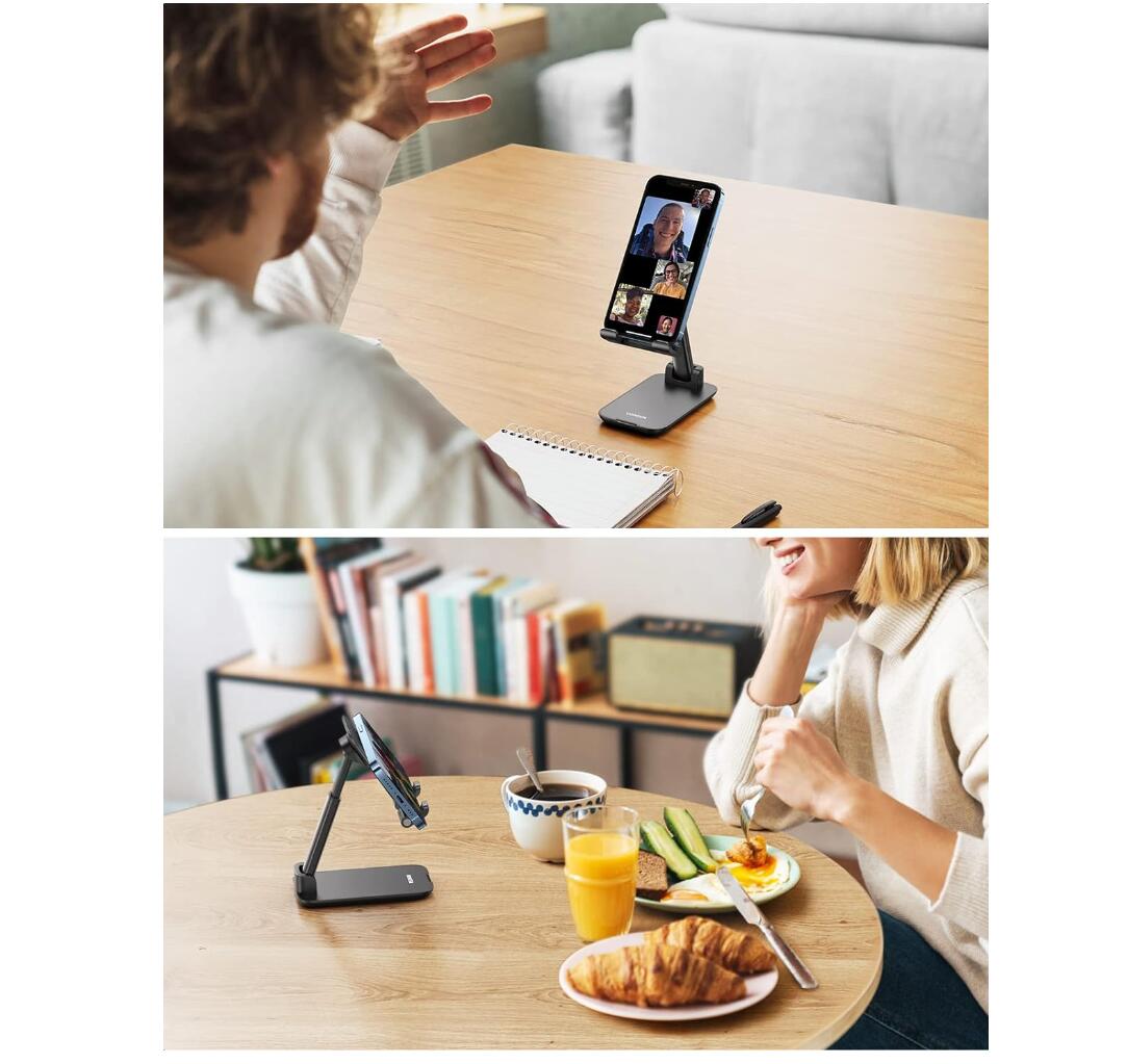 Phone Stand Desk Foldable Holder Height Adjustable Cradle Dock