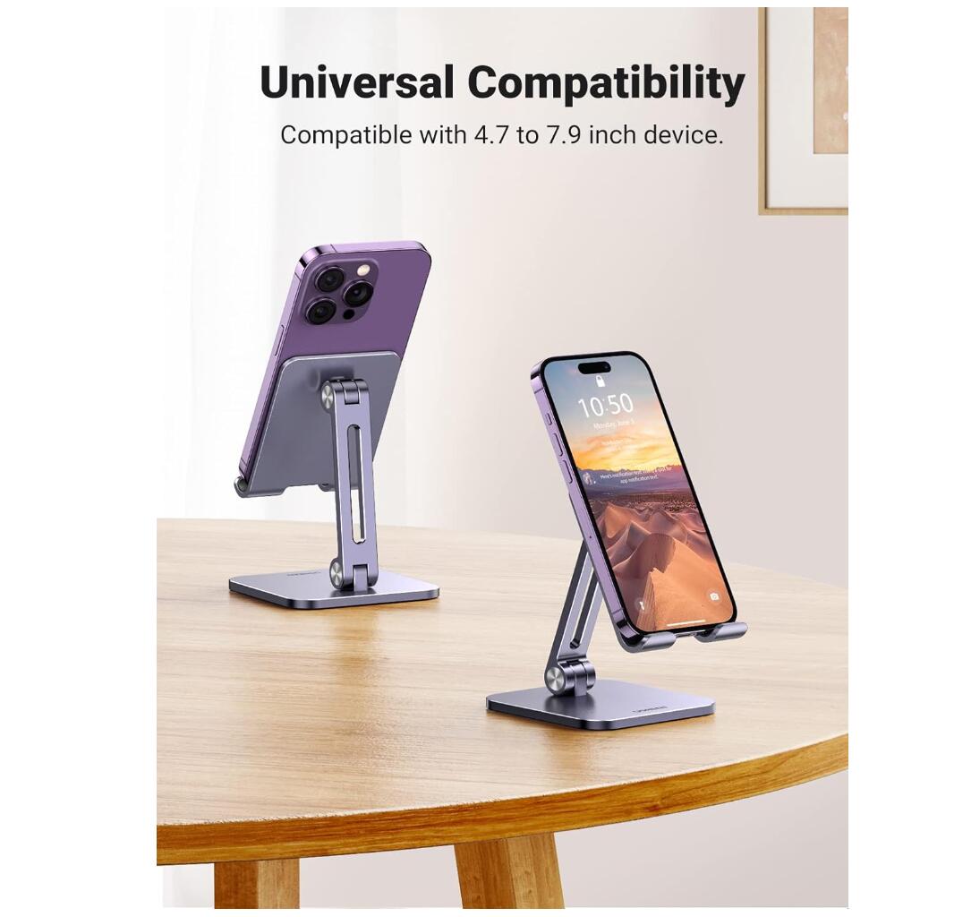 Phone Stand Desk Holder Stable Angle Adjustable Foldable