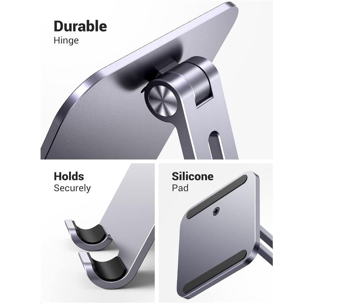 Phone Stand Desk Holder Stable Angle Adjustable Foldable