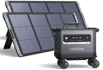 Power Roam 2200 Portable Station with [2 Pack] 200W Solar Panel