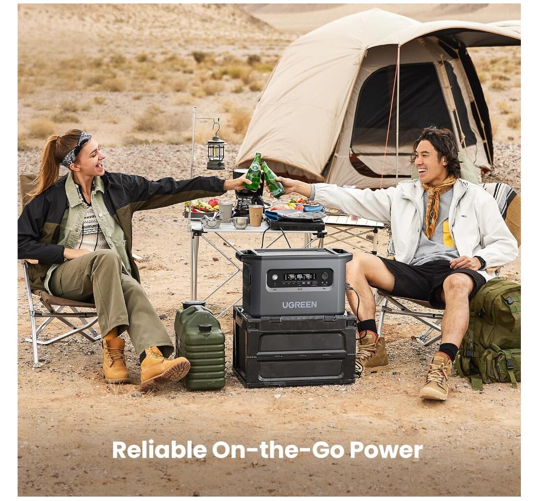 Power Roam 2200 Portable Station with [2 Pack] 200W Solar Panel