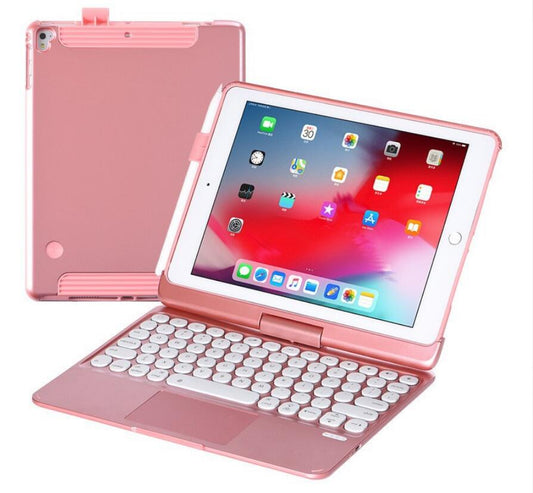 Rotating PC TPU Backlit Touchpad Keyboard iPad 9 Case Clamshell