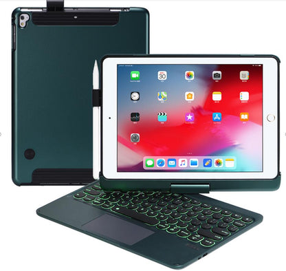 Rotating PC TPU Backlit Touchpad Keyboard iPad 9 Case Clamshell