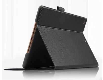 Business Lychee Genuine Leather Apple iPad 5 Case Book Stand