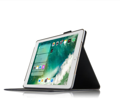 Business Lychee Genuine Leather Apple iPad 5 Case Book Stand