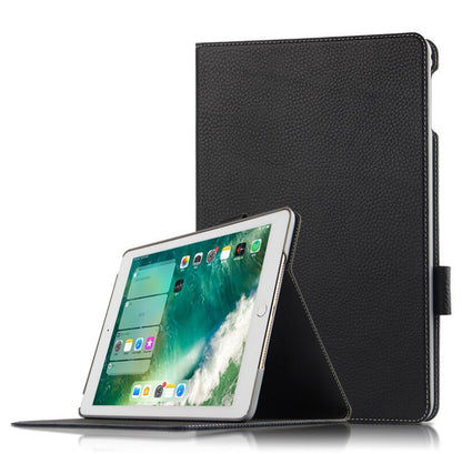 Business Lychee Genuine Leather Apple iPad 5 Case Book Stand