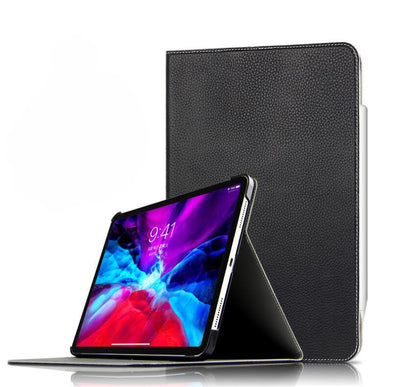 Business Lychee Genuine Leather iPad Pro 12.9 (2018) Case Book Stand