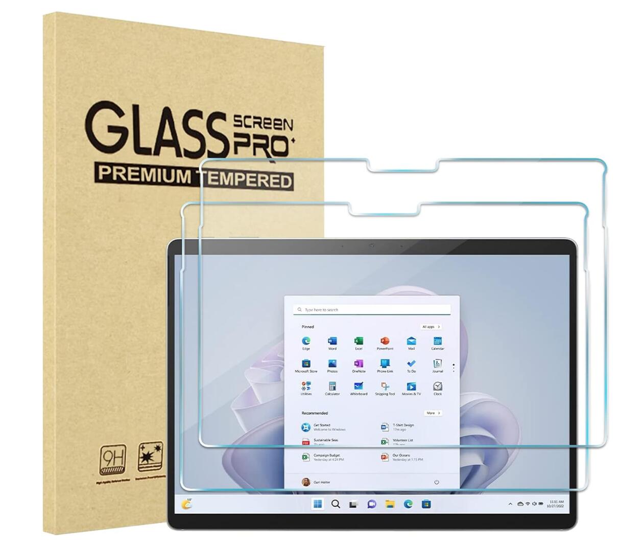 [2 Pack] Clear Tempered Glass Microsoft Surface Pro 3 Screen Protector