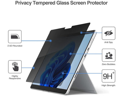 [2 Pack] Anti-Spy Tempered Microsoft Surface Go 1 Screen Protector