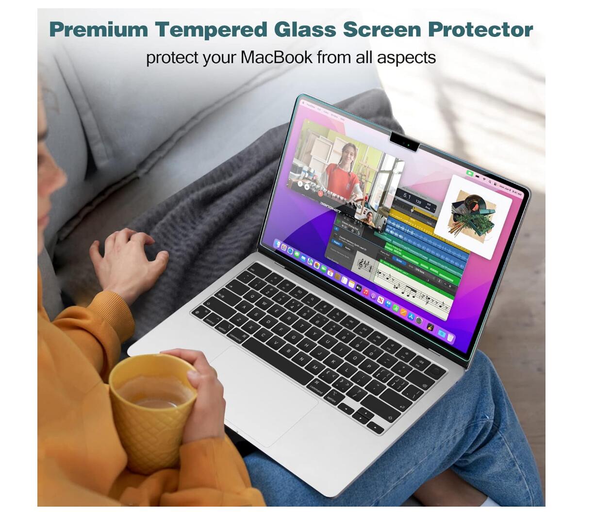 [2 Pack] Clear Tempered Glass MacBook Air 13.3 A1369 Screen Protector