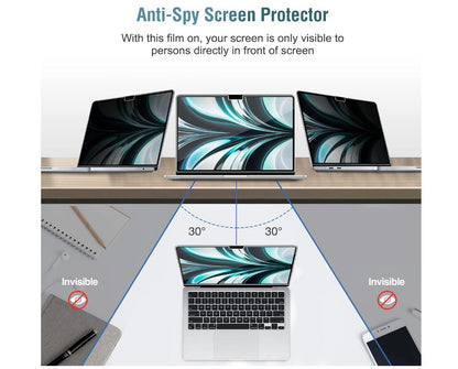 [2 Pack] Anti-Spy Tempered Glass MacBook Air 15.3 A2941 Screen Protector