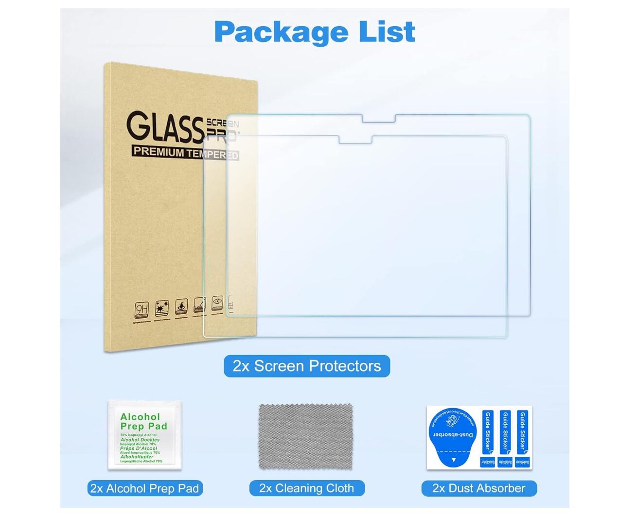 [2 Pack] Clear Tempered Glass MacBook Pro 15.4 A1286 Screen Protector