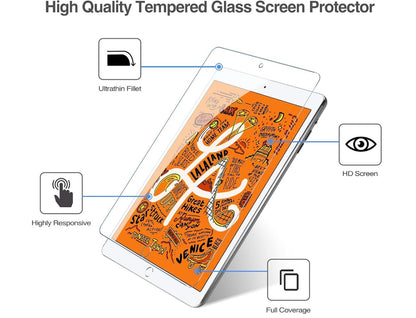 [2 Pack] Clear Tempered Glass Apple iPad Mini 4 Screen Protector