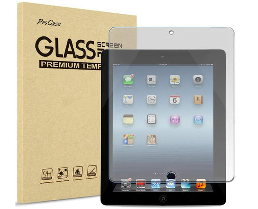 [2 Pack] Clear Tempered Glass Apple iPad 2 Screen Protector