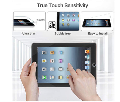 [2 Pack] Clear Tempered Glass Apple iPad 2 Screen Protector