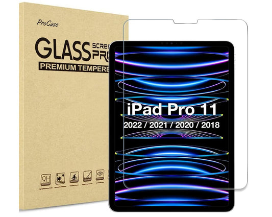 [2 Pack] Clear Tempered Glass Apple iPad Pro 11 (2018) Screen Protector