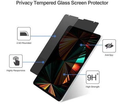 [2 Pack] Privacy Tempered Glass Film Guard Apple iPad Pro 12.9 3rd Generation (2018) Screen Protector