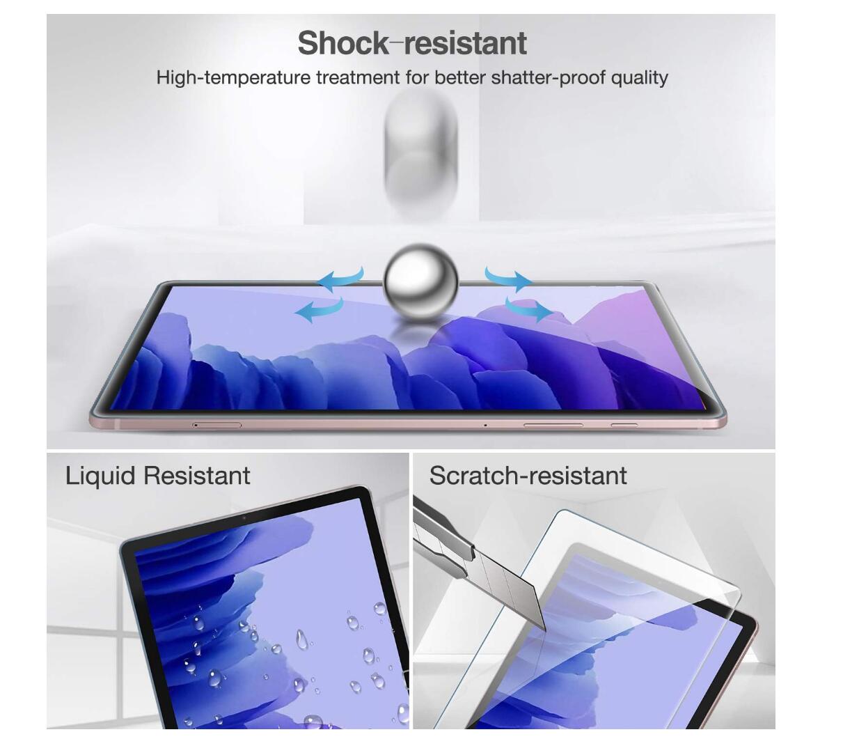 [2 Pack] Clear Tempered Glass Samsung Galaxy Tab A7 Screen Protector