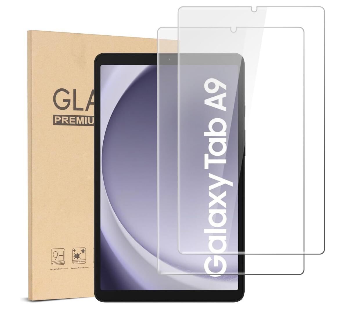 [2 Pack] Clear Tempered Glass Samsung Galaxy Tab A9 Screen Protector