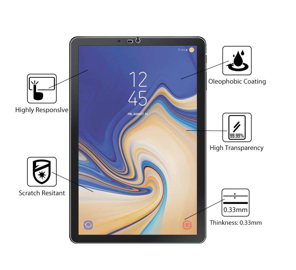 [2 Pack] Clear Tempered Glass Samsung Galaxy Tab S 10.5 Screen Protector