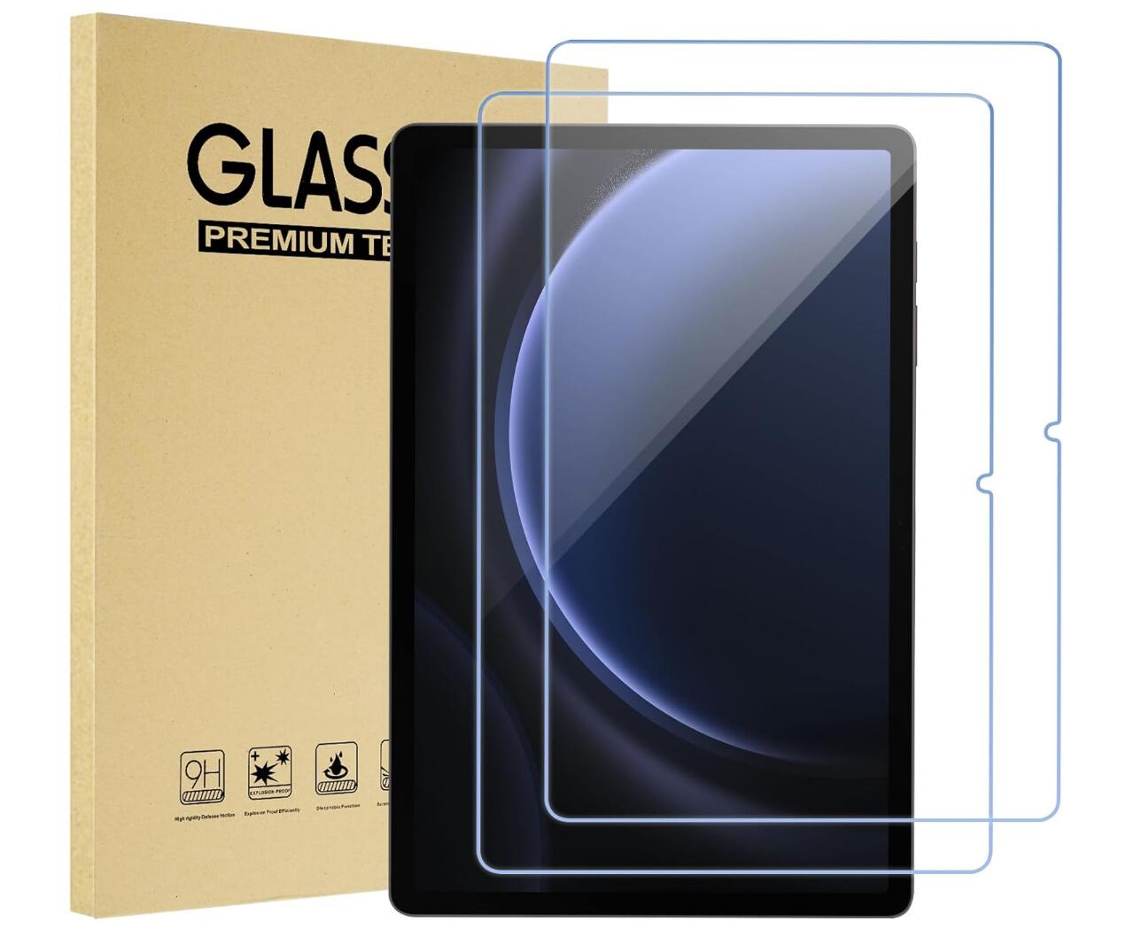 [2 Pack] Clear Tempered Glass Samsung Galaxy Tab S8+ Screen Protector