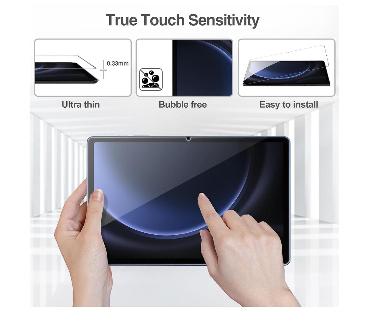 [2 Pack] Clear Tempered Glass Samsung Galaxy Tab S7 Screen Protector