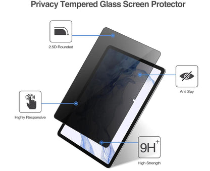 [2 Pack] Anti-Spy Tempered Glass Galaxy Tab A 8.0 with S-Pen (2019) Screen Protector