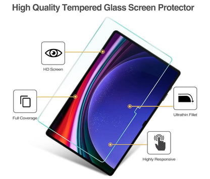 [2 Pack] Clear Tempered Glass Samsung Galaxy Tab S9 Ultra Screen Protector