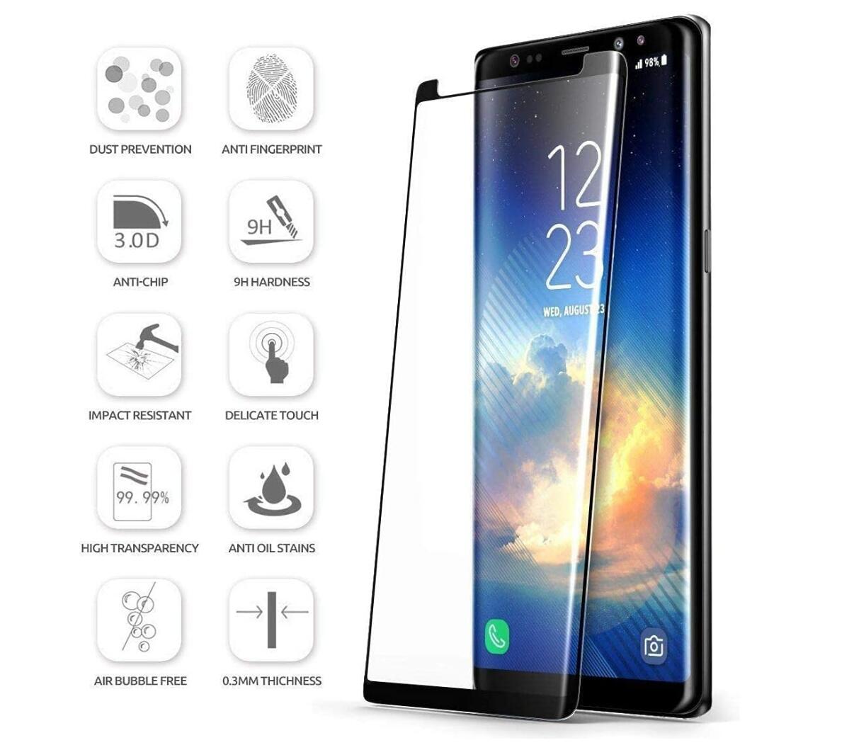 [2 Pack] Clear Tempered Glass Samsung Galaxy S8+ Screen Protector