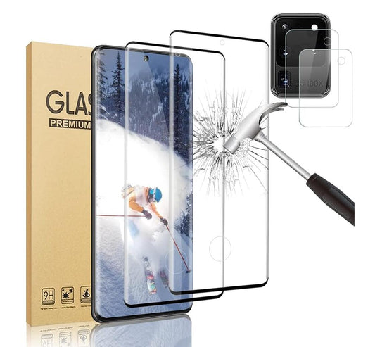 [2 Pack] Clear Tempered Glass Samsung Galaxy S20 Ultra Screen Protector