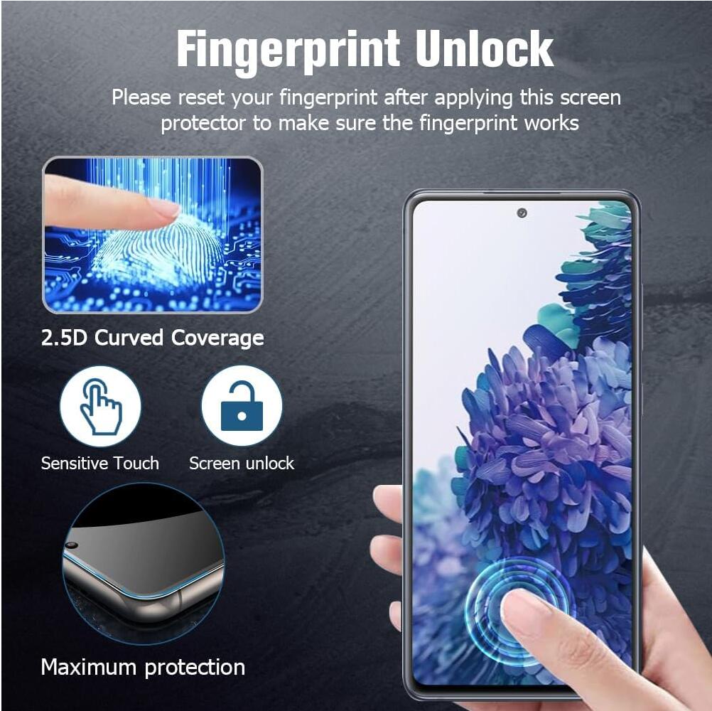 [2 Pack] Clear Tempered Glass Samsung Galaxy S20 FE Screen Protector