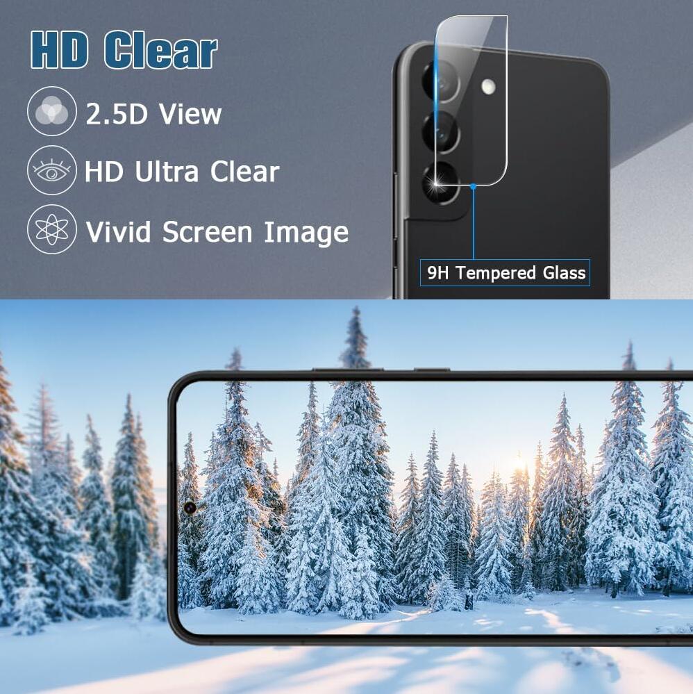 [2 Pack] Clear Tempered Glass Samsung Galaxy S22 Screen Protector