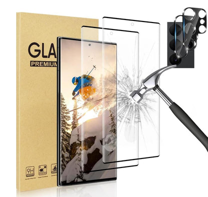 [2 Pack] Clear Tempered Glass Samsung Galaxy S22 Ultra Screen Protector