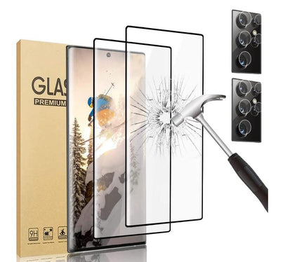 [2 Pack] Clear Tempered Glass Samsung Galaxy S22 Ultra Screen Protector