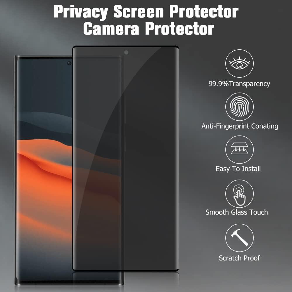 [2 Pack] Anti-Spy Tempered Glass Samsung Galaxy S22 Ultra Screen Protector