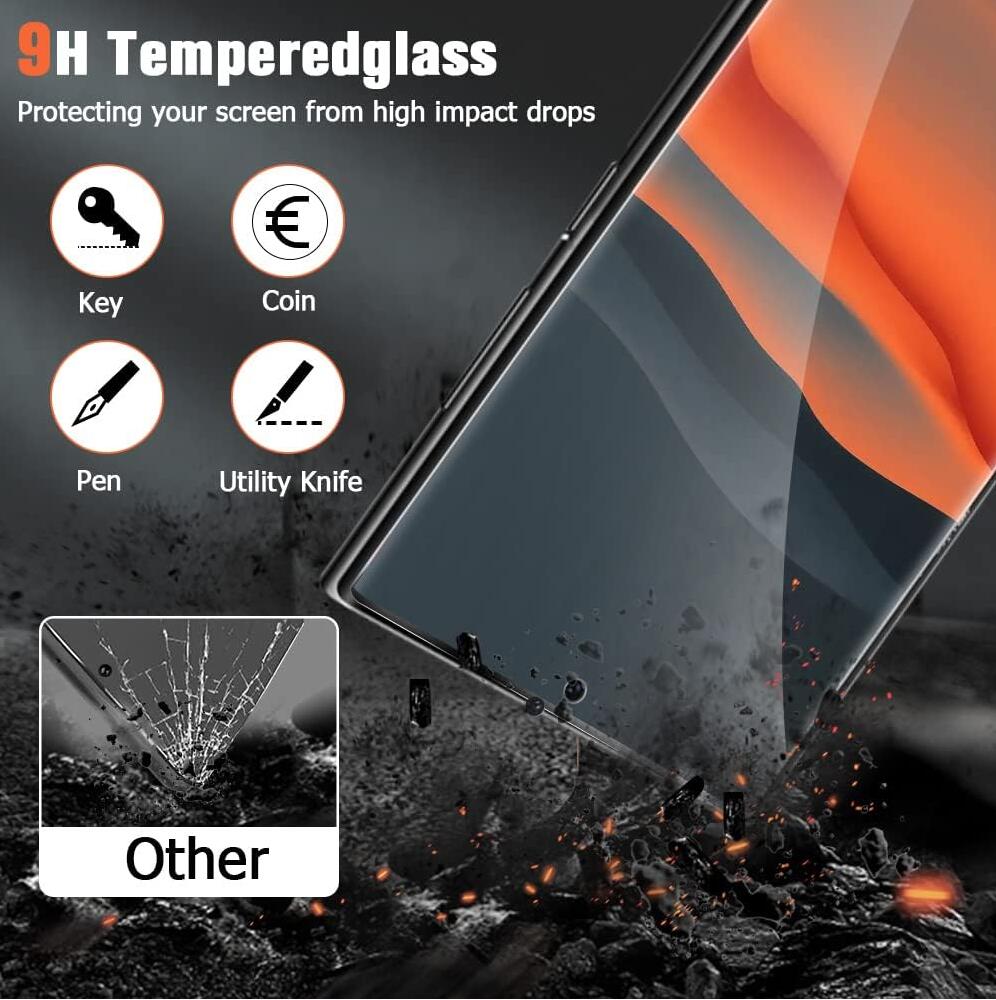 [2 Pack] Anti-Spy Tempered Glass Samsung Galaxy S22 Ultra Screen Protector