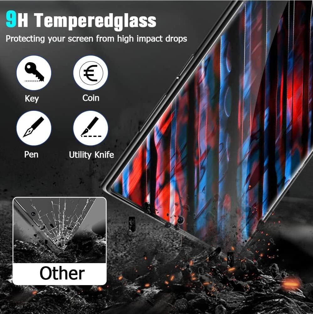 [2 Pack] Anti-Spy Tempered Glass Samsung Galaxy S23 Ultra Screen Protector