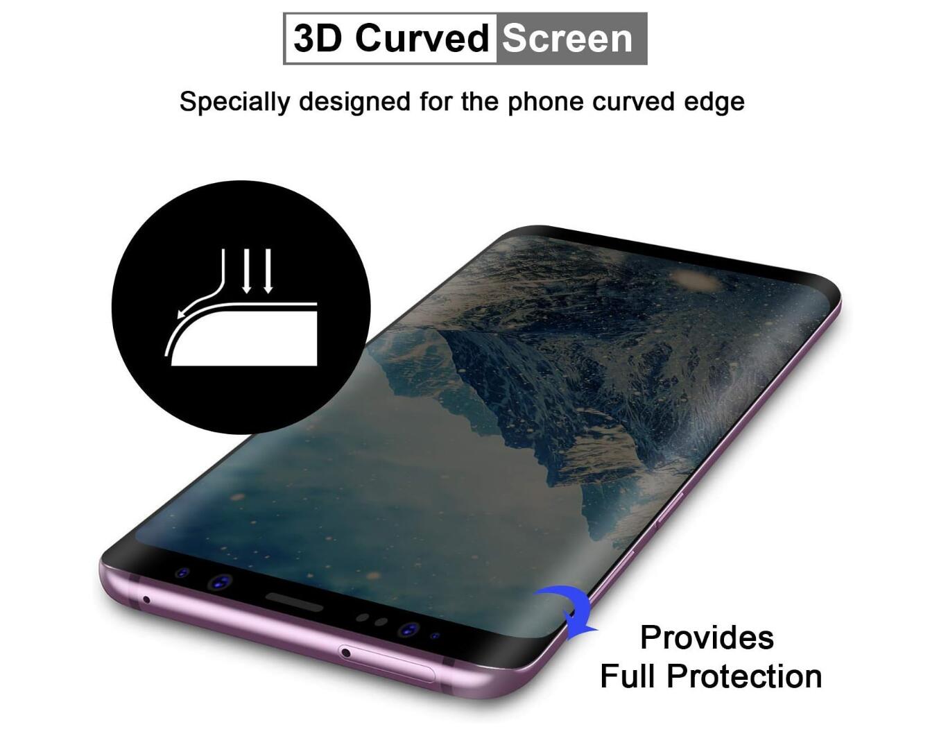 [2 Pack] Anti-Spy Tempered Glass Samsung Galaxy Note9 Screen Protector