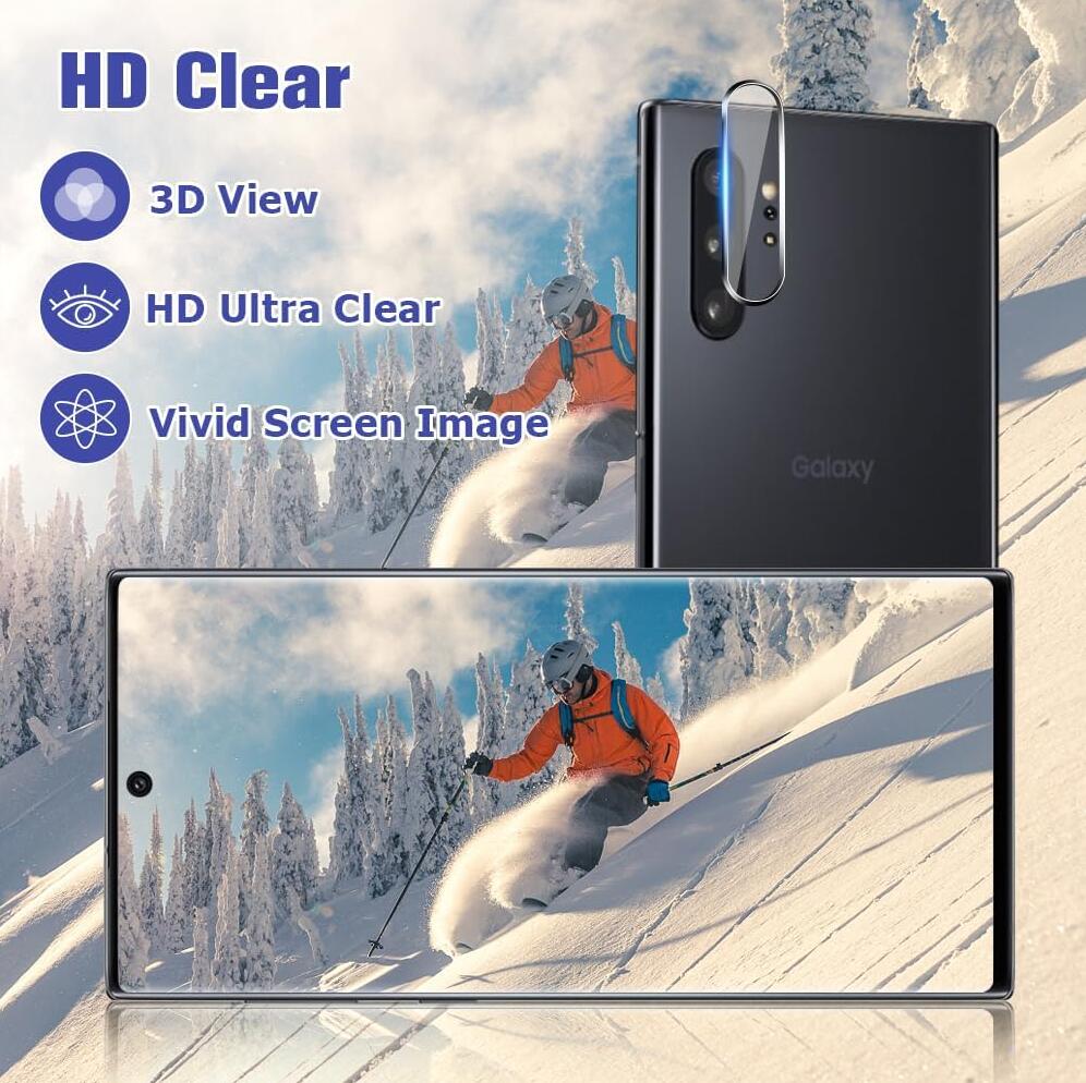 [2 Pack] Clear Tempered Glass Samsung Galaxy Note10+ Screen Protector