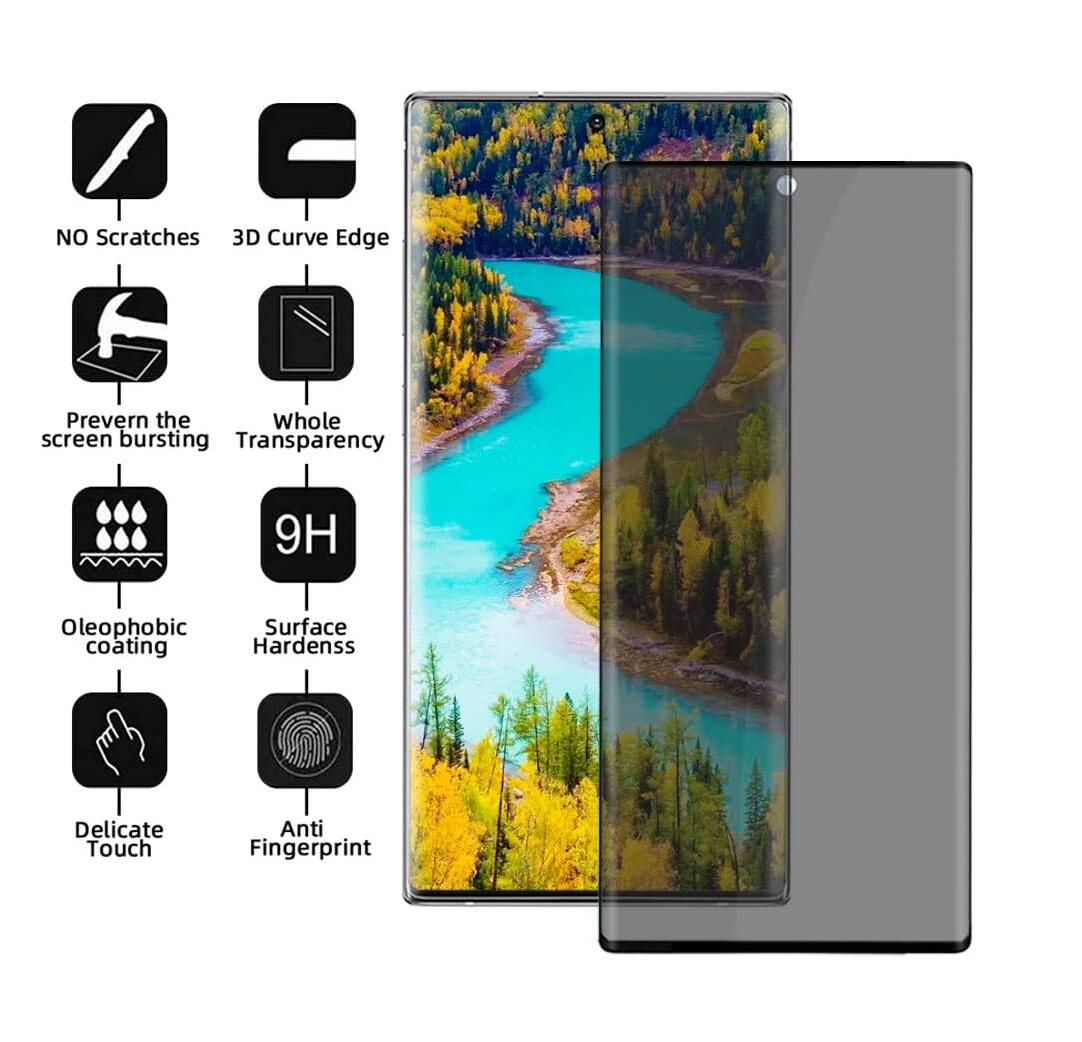 [2 Pack] Anti-Spy Tempered Glass Samsung Galaxy Note10 Screen Protector