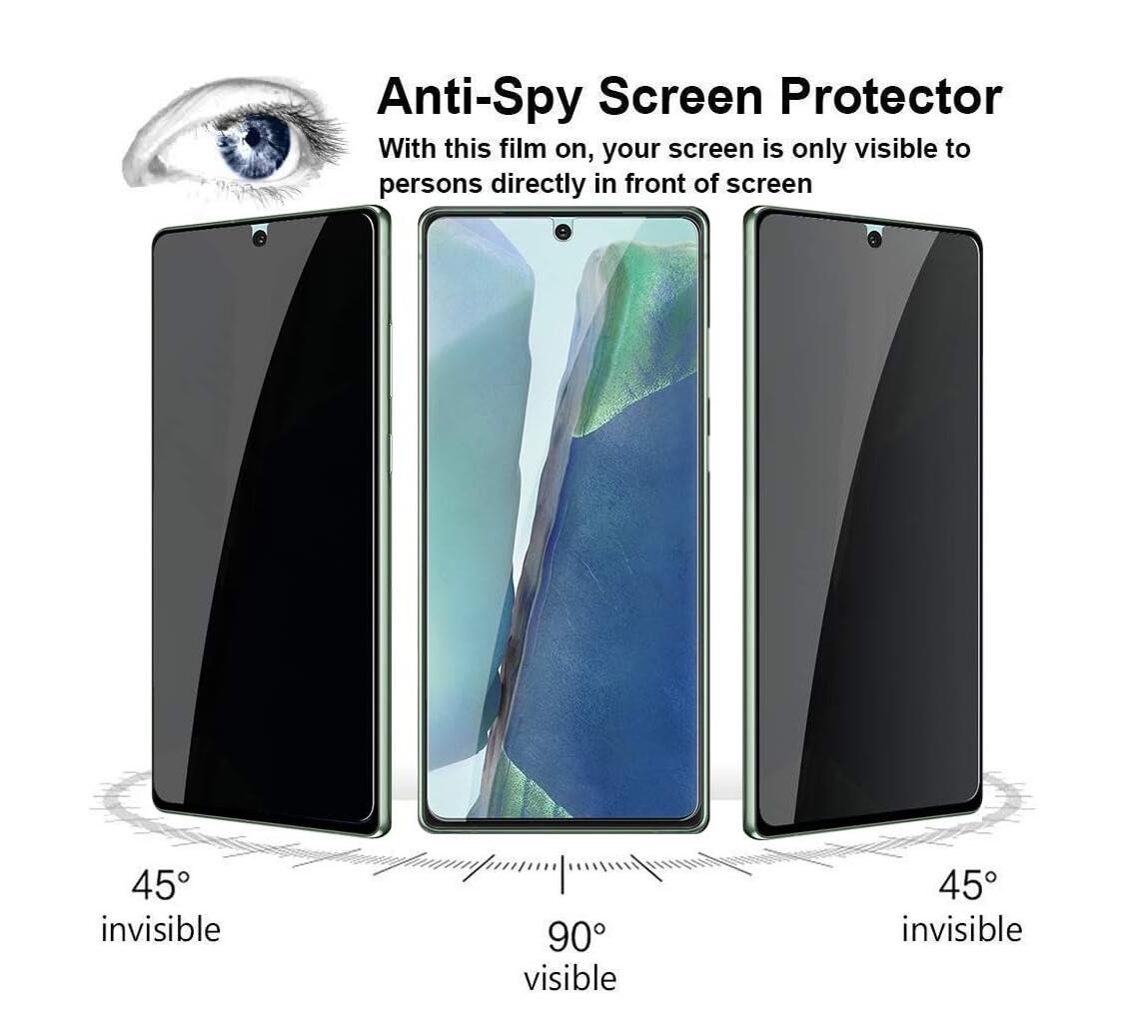 [2 Pack] Anti-Spy Tempered Glass Samsung Galaxy Note20 Screen Protector